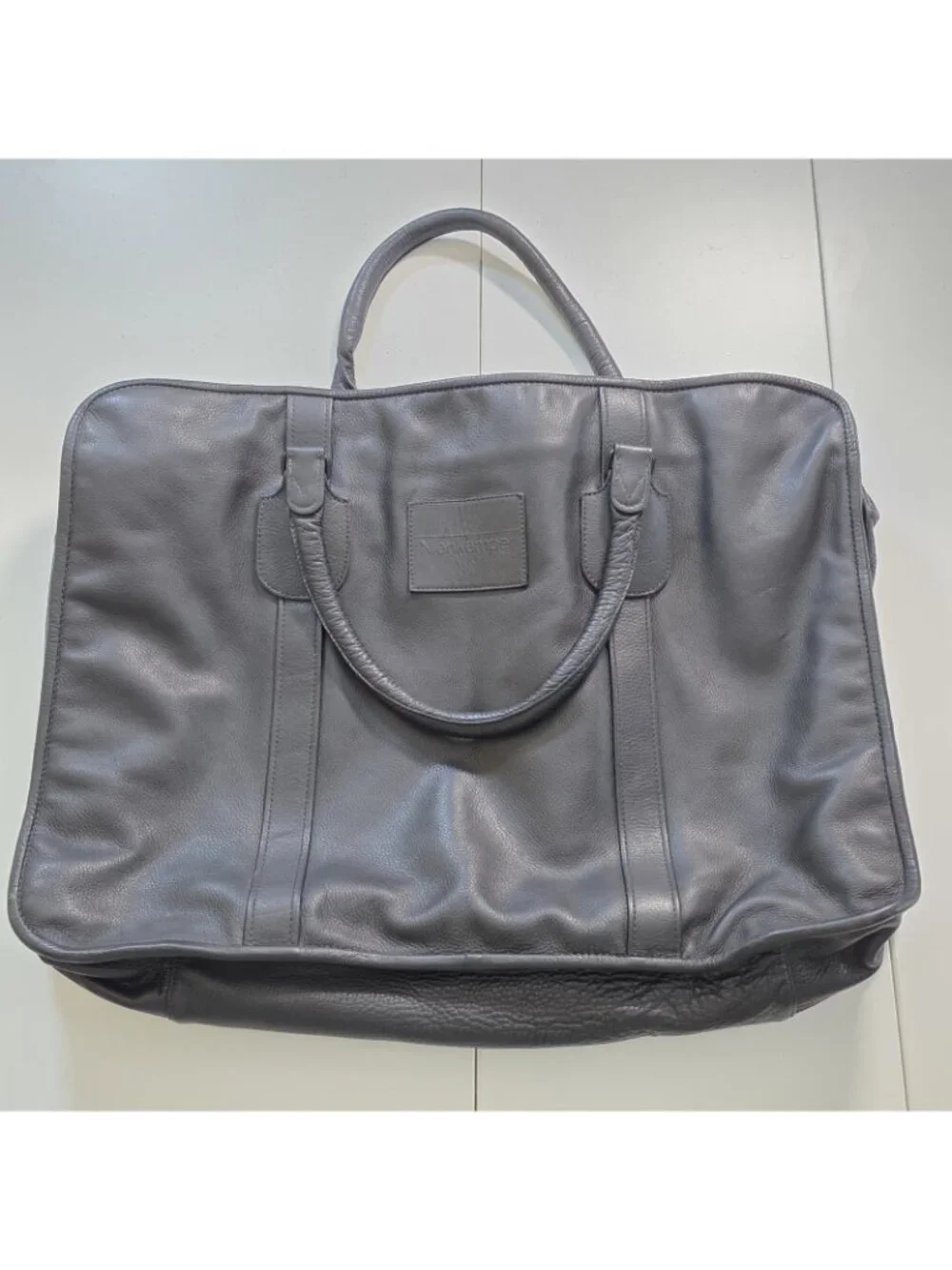 Vtg Nienkämper Clamshell Travel Garment Bag Black Leather Overnight Briefcase